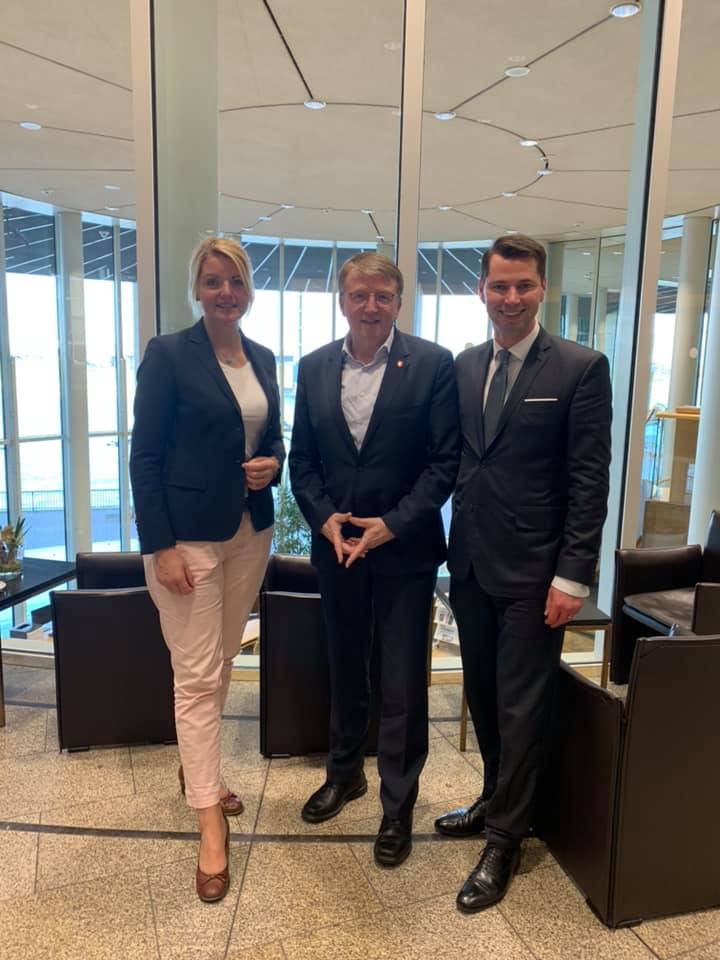 Gespräch mit Metelens Bürgermeister Gregor Krabbe im Landtag